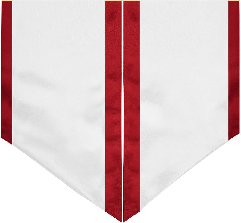 SAMDEEMI Adult Plain Graduation Honor Stole Sash Angled End With Trim 72" Long - Image 3